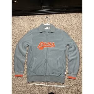 Vintage Puma Track Jacket Mens Medium Full Zip Mock Neck
